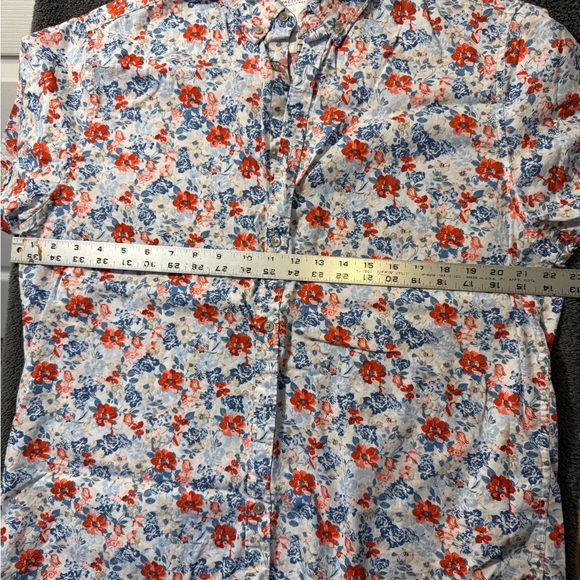 Cactus Floral Men's Shirt - Red, Blue, White - Picture 4 of 5